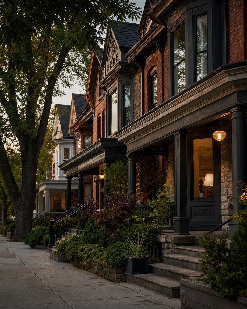 Victorian homes in West Toronto